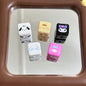 Lovable Sanri Character Acrylic Square Beads 16mm Glossy Pastel 10pcs