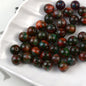 Resin Round Beads 8mm 10mm Starry Lacquer Effect 100pcs 9