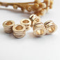 Brass Double-Wire Spacer Beads 9*6*5mm Textured Groove 50pcs