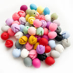 Lotus Silicone Beads Pastel Colors Soft Matte Finish 10pcs