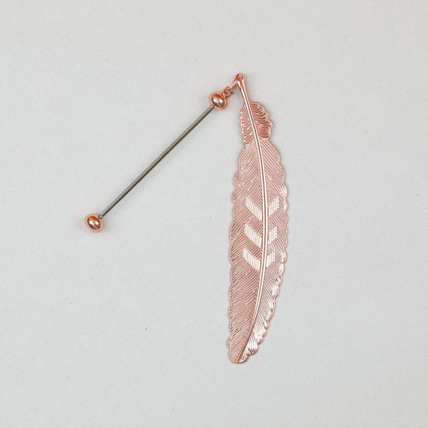 Beadable Feather Bookmarks Metal Colorful Detailed 13g
