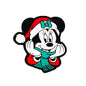 Silicone Focal Beads Christmas Scarf Mickey Wearing Santa Hat 20pcs