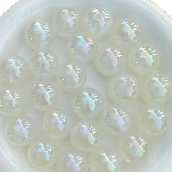 Glow In The Dark Bubblegum Beads 20mm Mermaid Color Pastel 10pcs 5