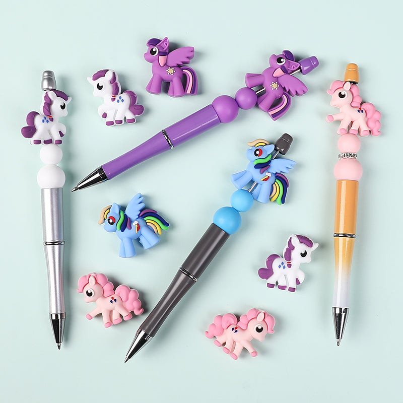 Silicone 3D Focal Beads My Little Pony Front Facing 20pcs 7