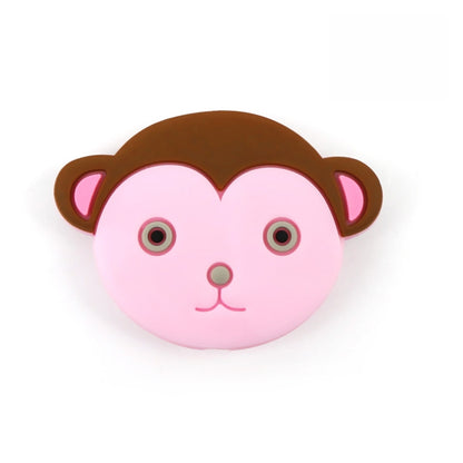 Silicone Focal Beads Monkey Face Rounded Ears 20pcs 10