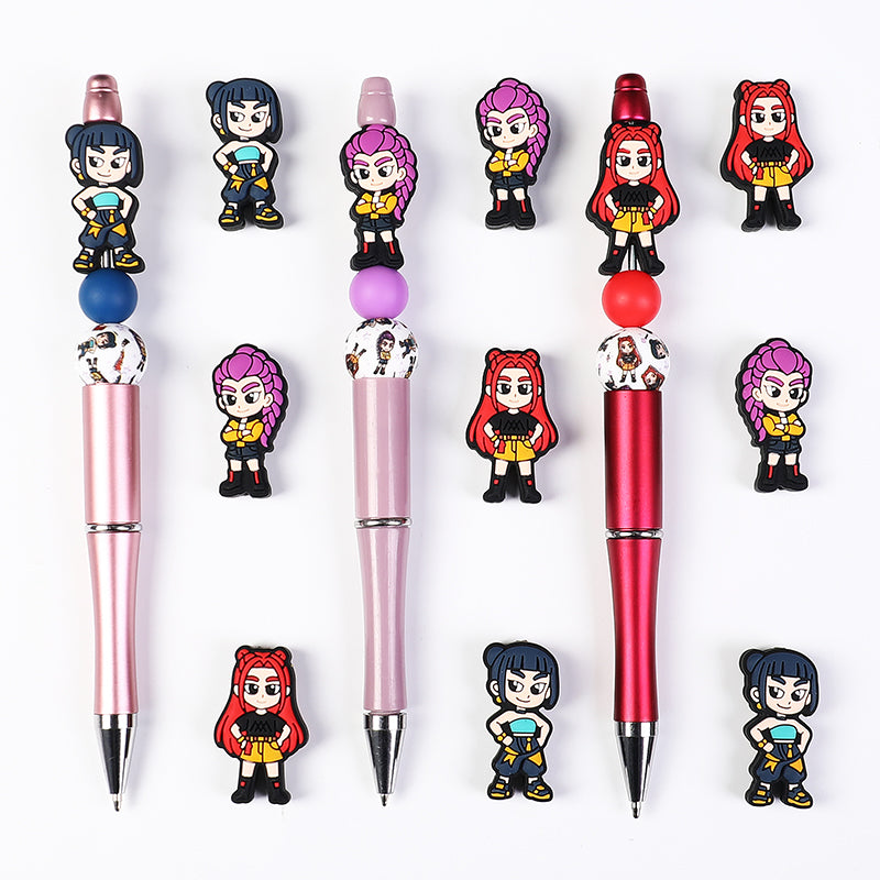 Silicone Focal Beads KPop Demon Hunters Standing Figure 20pcs 6