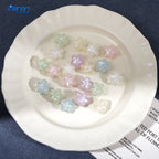 Transparent Iridescent Star Acrylic Beads 13mm 20pcs 10