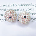 Colored Clay Ball Rhinestone Beads 16mm Glass Glaze 20pcs 2