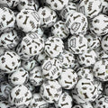 15mm Silicone Beads Wool Ruff Paw Dog Bone Printed 50pcs