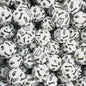 15mm Silicone Beads Wool Ruff Paw Dog Bone Printed 50pcs