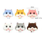 Silicone Focal Beads Hamster Cheeks and Paws Pastel Colors 20pcs