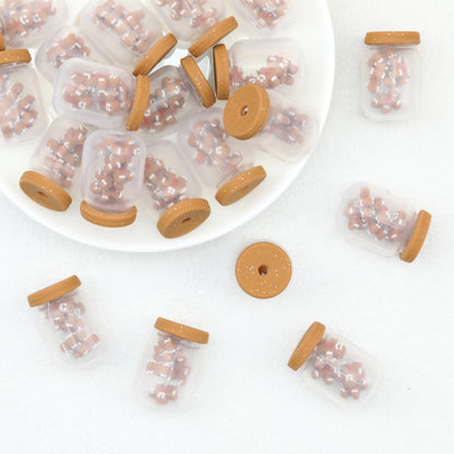 Silicone 3D Christmas Gingerbread Man Focal Beads 20pcs 3