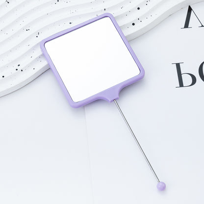 Beadable Plastic Mirrors Handheld Square