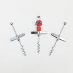 Beadable Wine Bottle Opener Aluminum Alloy Silver Tone