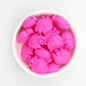 Colorful Heart Crown Silicone Focal Beads 20pcs 13