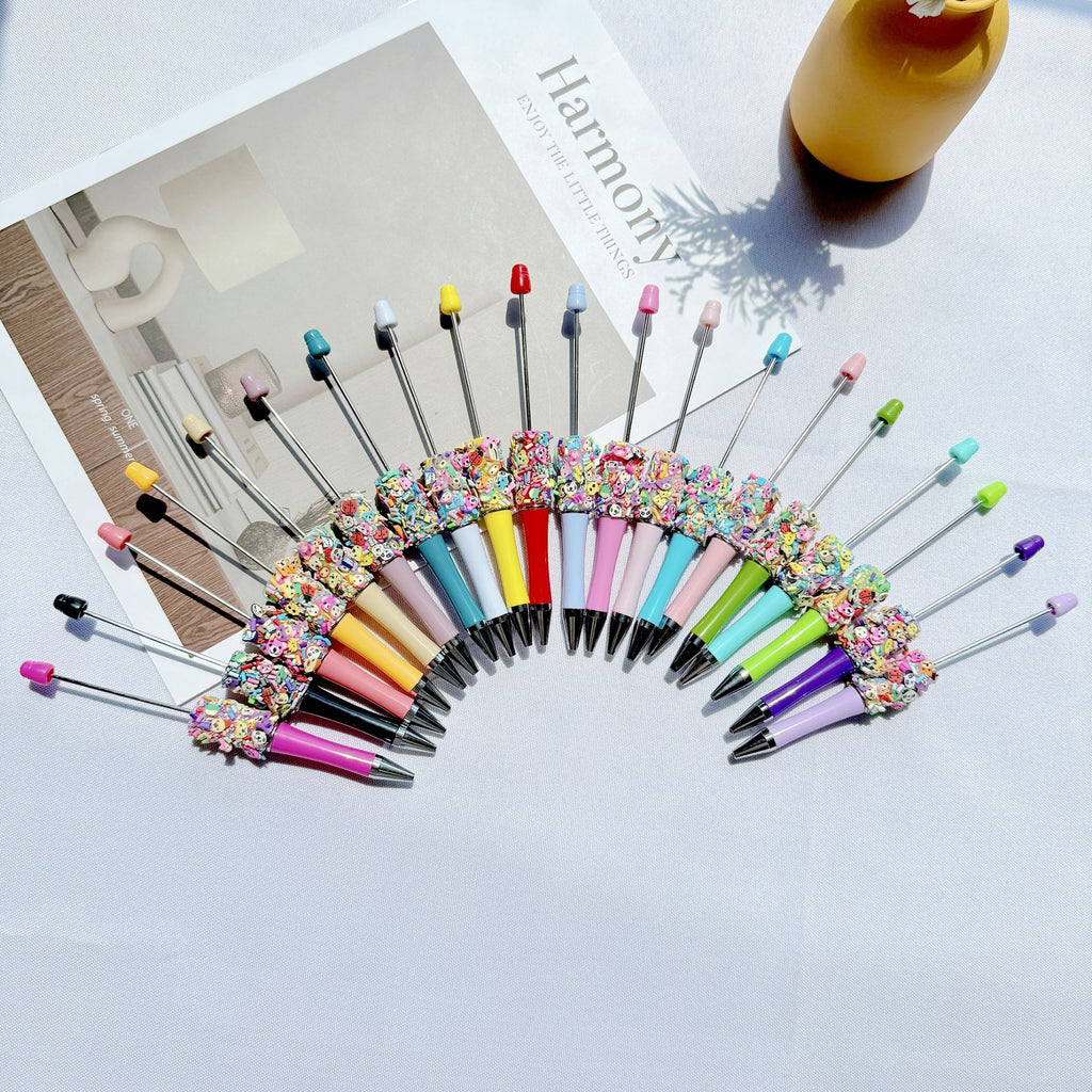 Creative Animal Cartoon Patch Rainbow Heart Beadable Pen