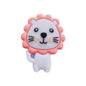 Silicone Focal Beads Lion Pastel Mane Animal Faces 20pcs 7