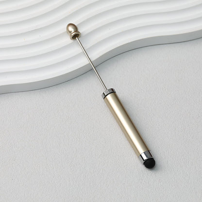 Beadable Stylus Pen Plastic Multi Color 3 in 1 Function - Gold