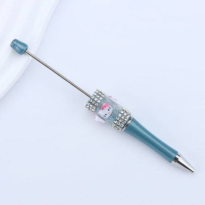 Beadable Pen with Kitty and Rhinestone  41