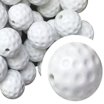 Golf Ball Texture Bubblegum Acrylic Beads 20mm 20pcs