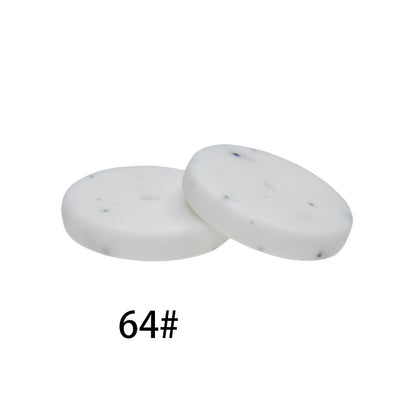 25mm Silicone Beads Flat Coin Spacer Pastel Mix 50pcs 17