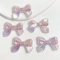 Glow Bowknot Acrylic Beads 24x32mm Iridescent Light In The Dark 10pcs 7