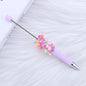 Beadable Pen with Heart Confetti and Rhinestone 14
