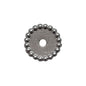 12mm Silicone Flat Spacer Beads Metal Color Stripes Dots 20 pcs 8