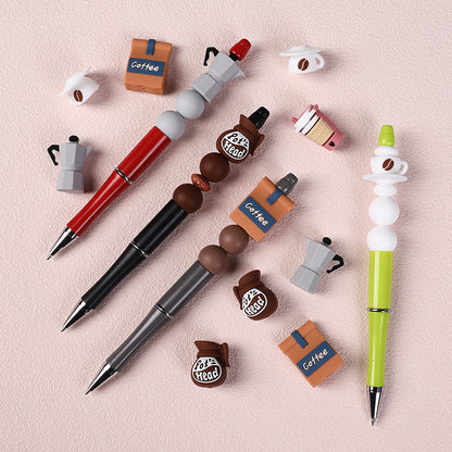Silicone 3D Focal Beads Coffee Theme Coffee Pot Coffee Bag 20pcs 8