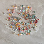 Czech Glass Teardrop Shaped Beads 6x8mm Iridescent Finish 2pcs