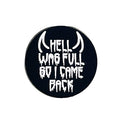 Silicone Focal Beads Hell Was Full So I Came Back Drippy Lettering Devil Horns 20pcs 2