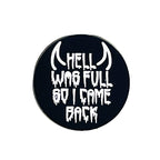 Silicone Focal Beads Hell Was Full So I Came Back Drippy Lettering Devil Horns 20pcs 2