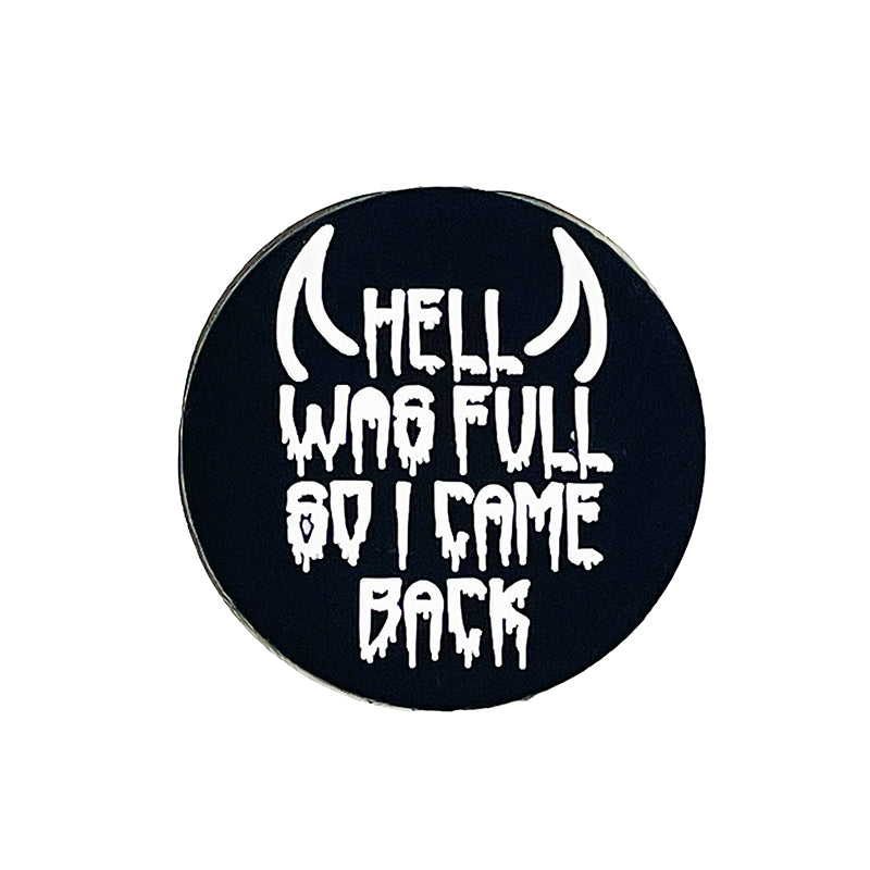 Silicone Focal Beads Hell Was Full So I Came Back Drippy Lettering Devil Horns 20pcs 2