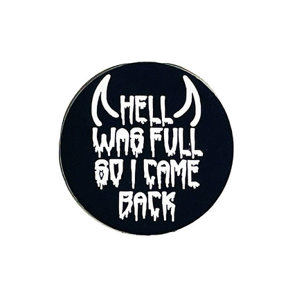 Silicone Focal Beads Hell Was Full So I Came Back Drippy Lettering Devil Horns 20pcs 2