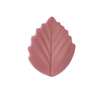 Colorful Leaf Silicone Beads Solid Color Matte Finish 20pcs 15