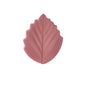 Colorful Leaf Silicone Beads Solid Color Matte Finish 20pcs 15