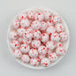 15mm Colorful Polka Dot Print Round Silicone Beads  50pcs 7