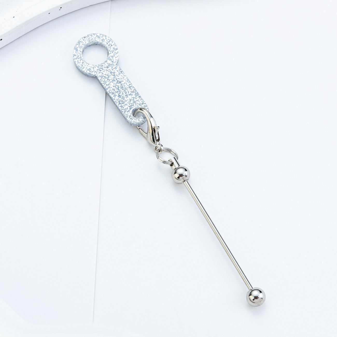 Beadable Cup Charms Glitter Marble Texture
