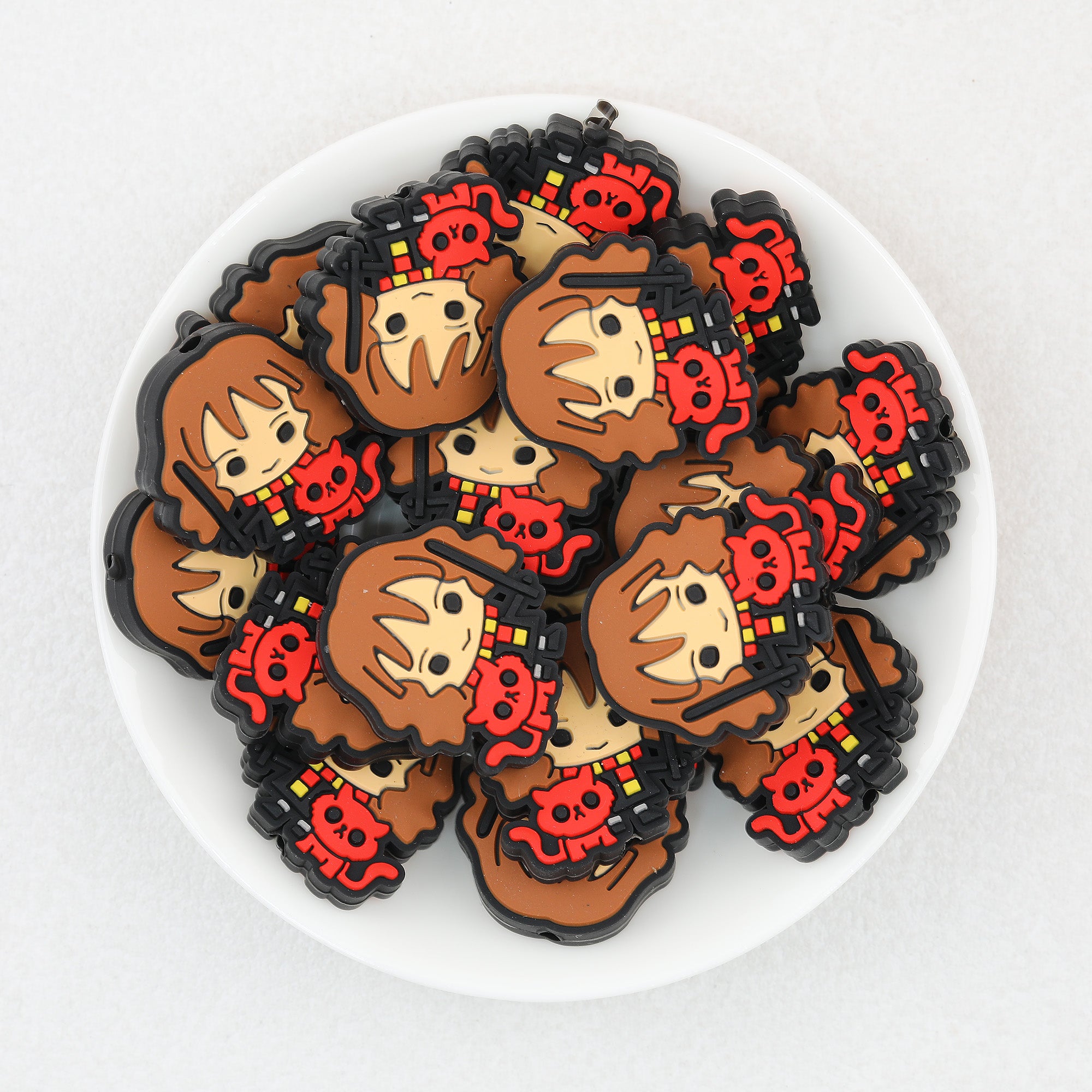 Halloween Hermione Character Cat Silicone Focal Beads 20pcs 2