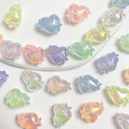 UV Finish Heart Star Acrylic Beads 14x20mm Glow In The Dark 50pcs 4