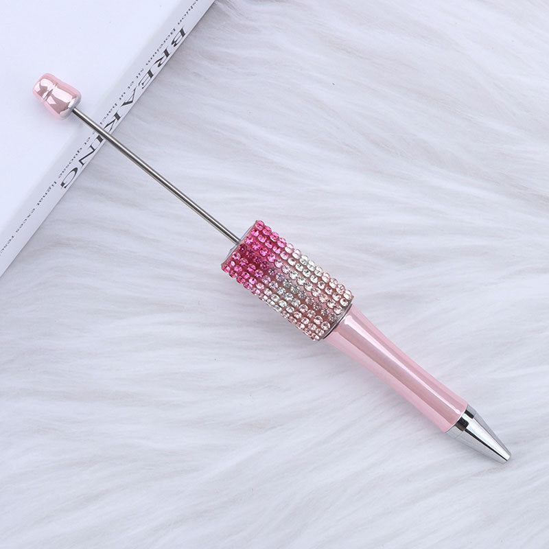 Beadable Pen with Rhinestone Grip and Decorative Cap Multiple Colors 18