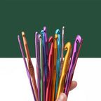 Aluminium Oxide Crochet Needles Variety of Sizes Rainbow Metallic 10pcs 2