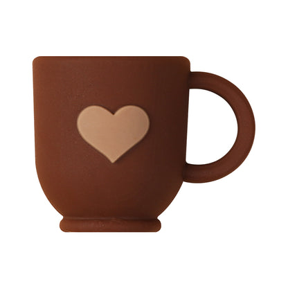 Silicone 3D Focal Beads Coffee Cup Five Pointed Star Heart Mug 20pcs 14