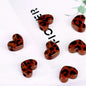 Leopard Pattern Heart Star Flower Resin Beads 15-19mm Glossy 10pcs 6
