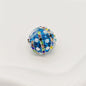 Wavy Rhinestone Beads 18mm Bubblegum Acrylic Multicolor 4pcs 10