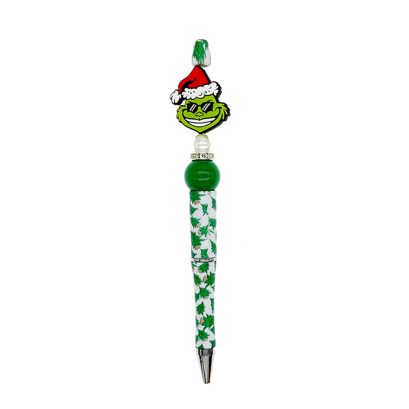 Silicone Focal Beads Christmas Grinch Santa Hat Sunglasses 20pcs 5