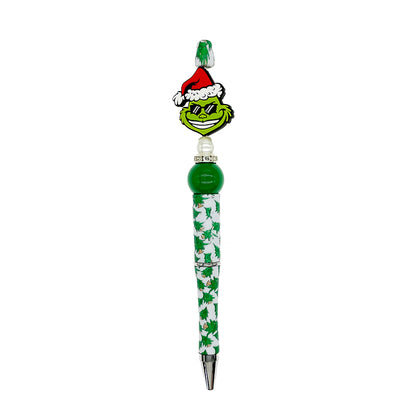 Silicone Focal Beads Christmas Grinch Santa Hat Sunglasses 20pcs 5