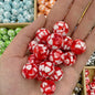 Tiny Heart Embeded Resin Beads 16mm Glossy Mixed Colors 20pcs 5