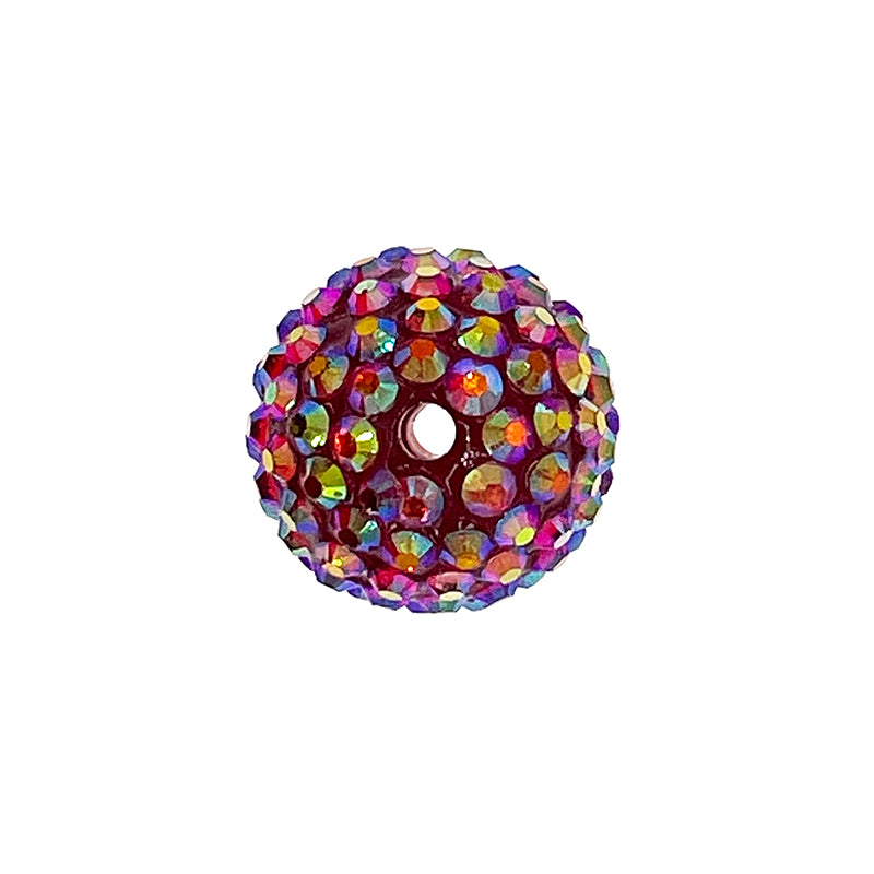 Ball Rhinestone Beads 20mm Multicolor Sparkle 50pcs 7