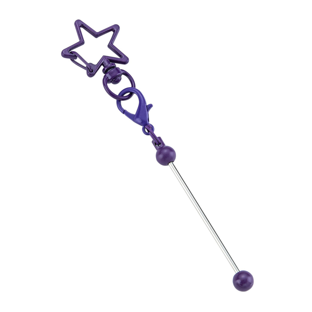 Beadable Metal Keychains Star-shaped
